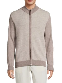 Melange Full-Zip Sweater