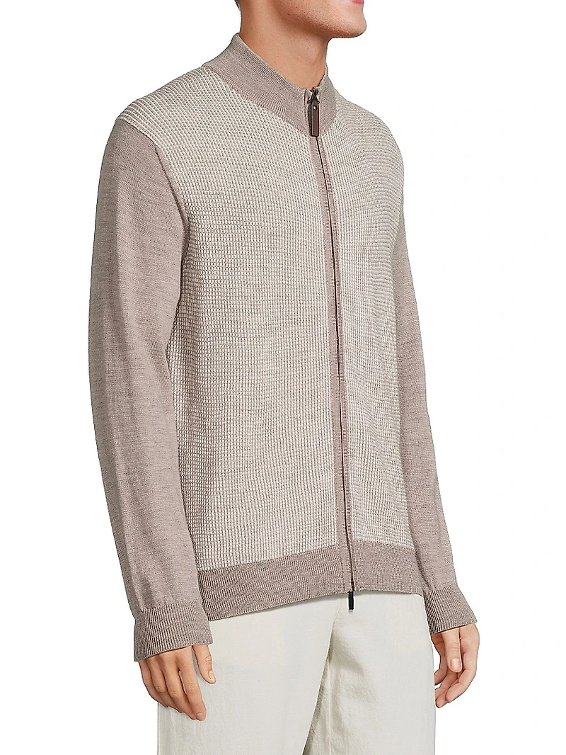 Melange Full-Zip Sweater