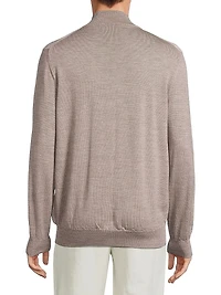 Melange Full-Zip Sweater