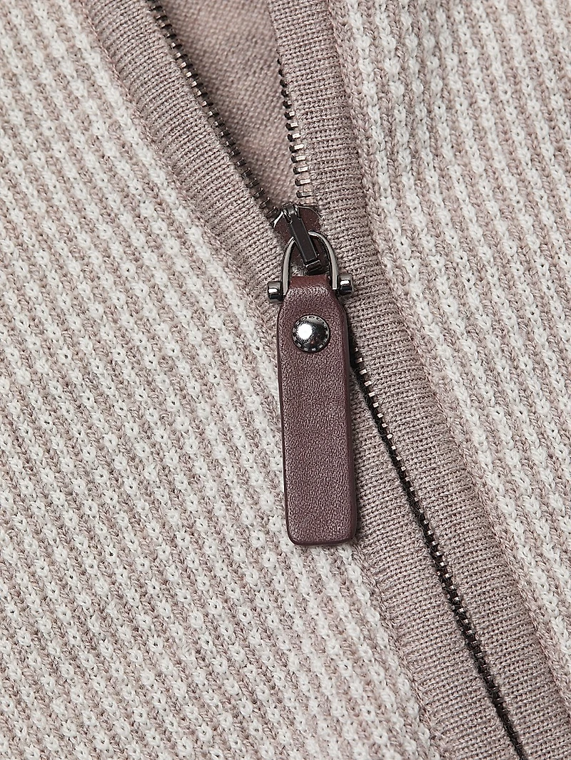 Melange Full-Zip Sweater