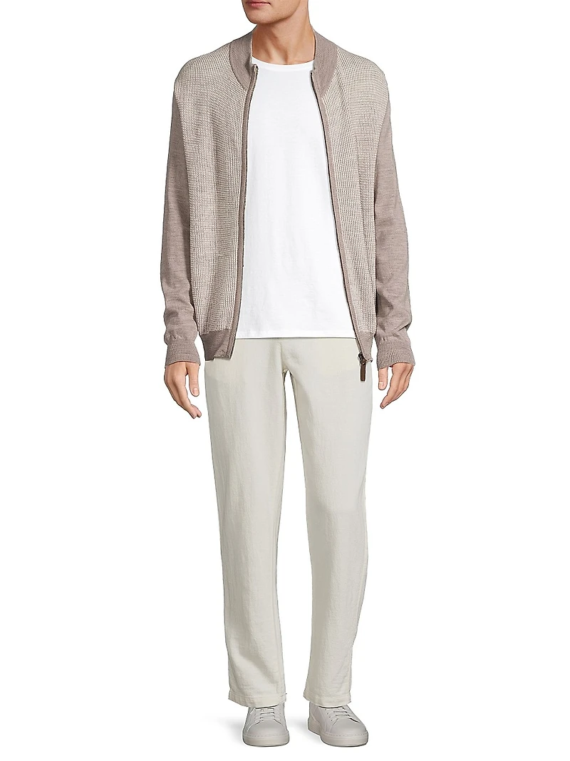 Melange Full-Zip Sweater