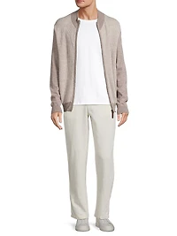 Melange Full-Zip Sweater