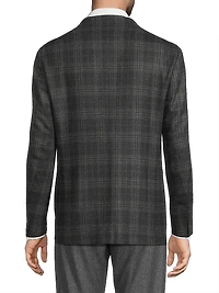 Plaid Wool Trim-Fit Sportcoat