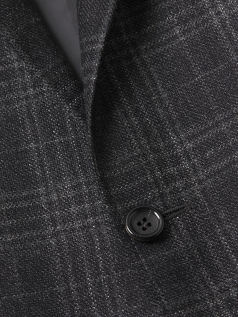 Plaid Wool Trim-Fit Sportcoat