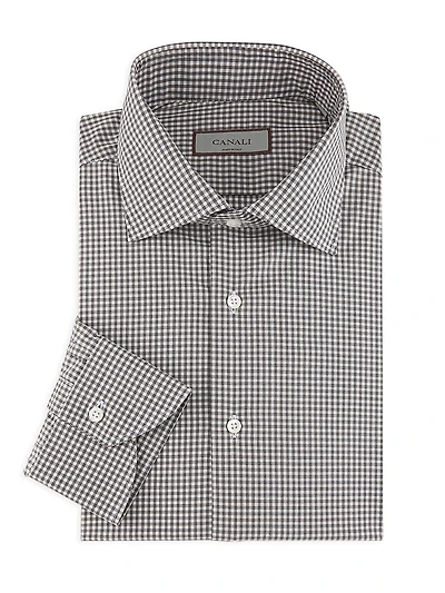 Microcheck Dress Cotton Shirt