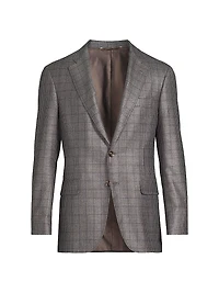 Houndstooth Silk & Cashmere Sport Coat
