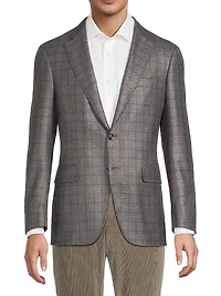 Houndstooth Silk & Cashmere Sport Coat