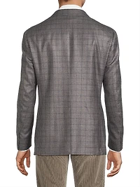 Houndstooth Silk & Cashmere Sport Coat