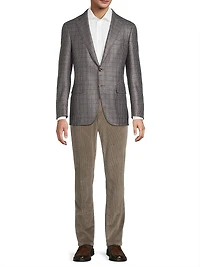 Houndstooth Silk & Cashmere Sport Coat