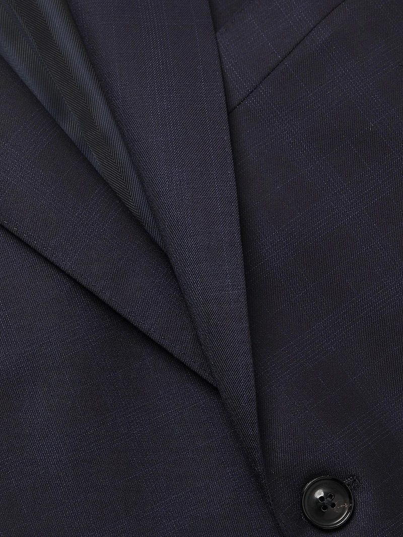 Plaid Wool Trim-Fit Suit