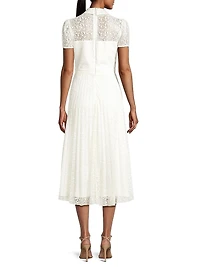 Carena Lace Belted Midi-Dress