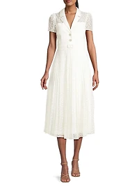 Carena Lace Belted Midi-Dress