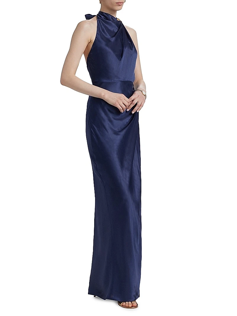 Galilea Satin Column Gown