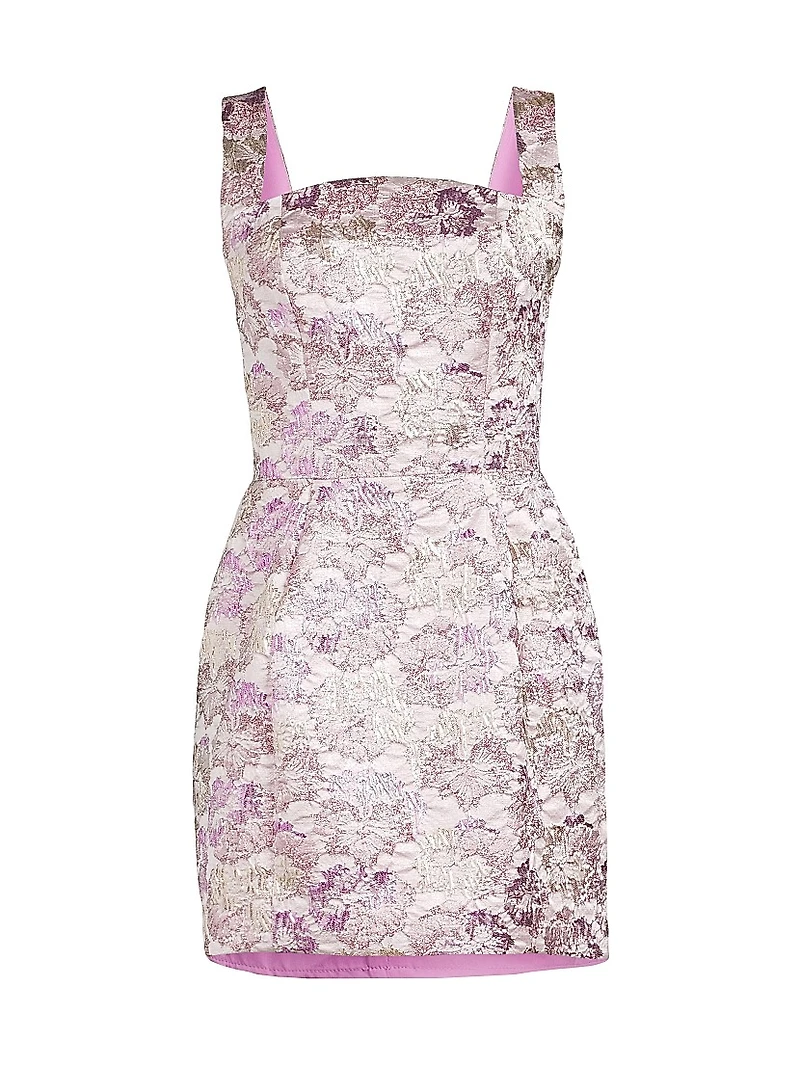 Clovis Metallic Jacquard Minidress