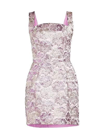 Clovis Metallic Jacquard Minidress