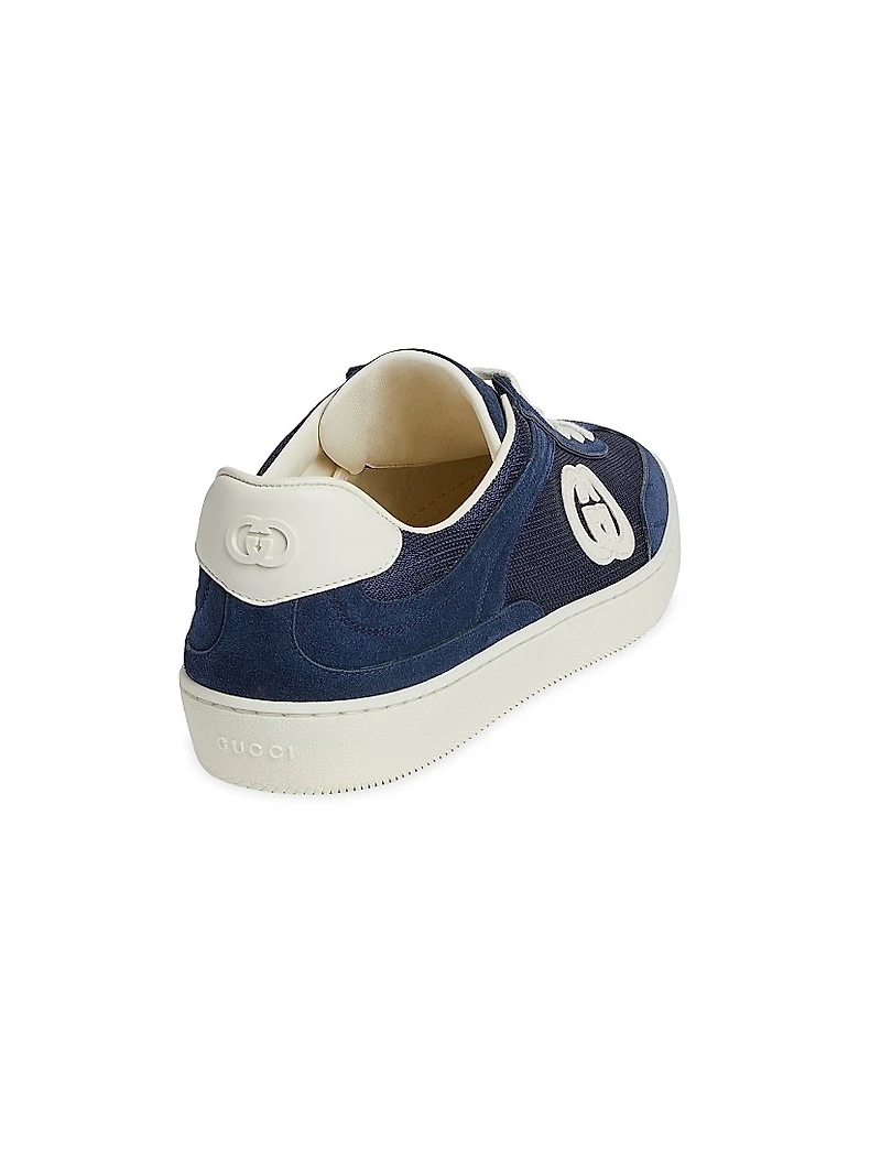 G74 Logo Suede Low-Top Sneakers