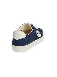 G74 Logo Suede Low-Top Sneakers