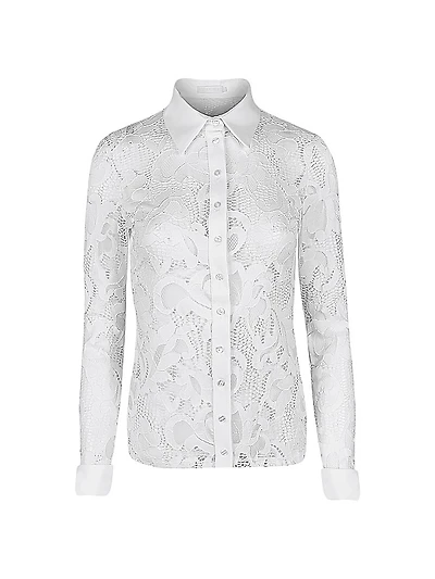 Joanna Lace Button-Front Shirt