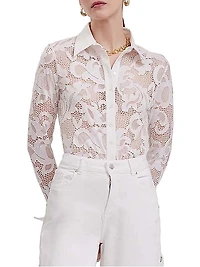 Joanna Lace Button-Front Shirt