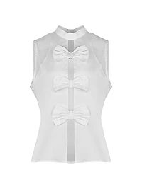 Marceline Bow Sleeveless Blouse