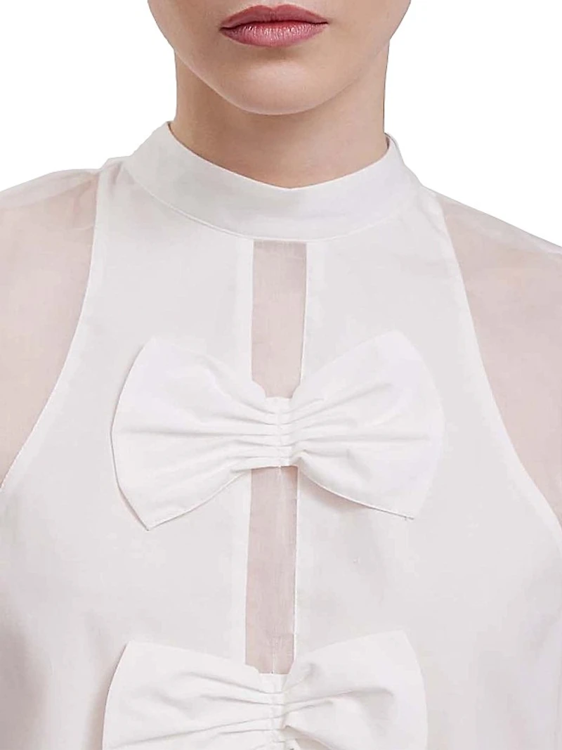 Marceline Bow Sleeveless Blouse