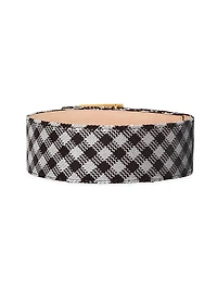 Sequin Gingham Waist Belt