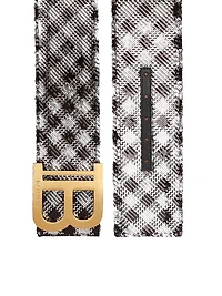 Sequin Gingham Waist Belt