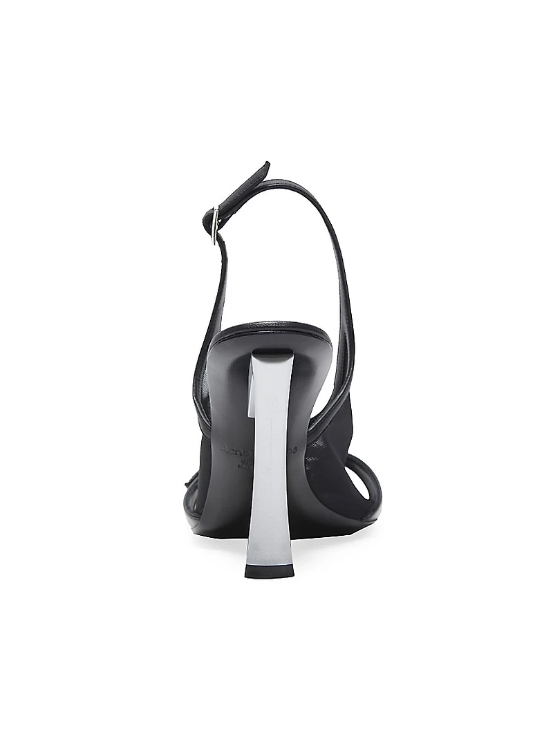 Beba 85MM Mesh Slingback Mules