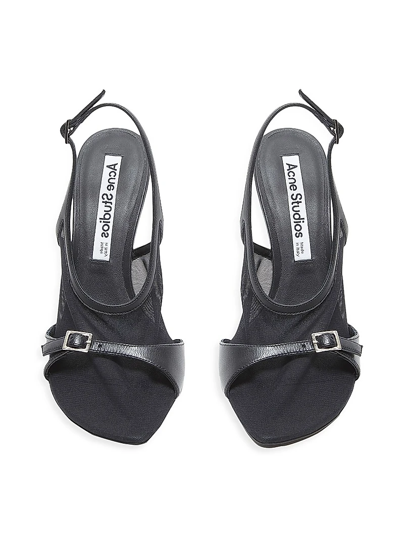 Beba 85MM Mesh Slingback Mules