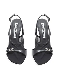 Beba 85MM Mesh Slingback Mules