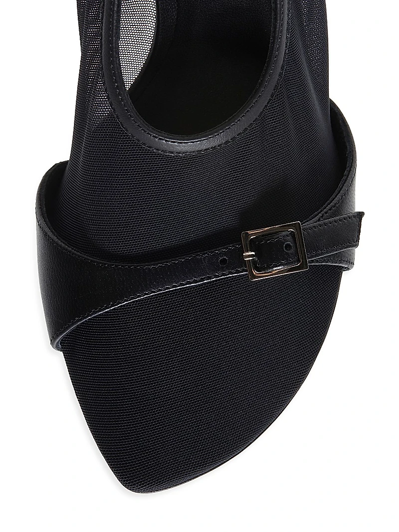 Beba 85MM Mesh Slingback Mules