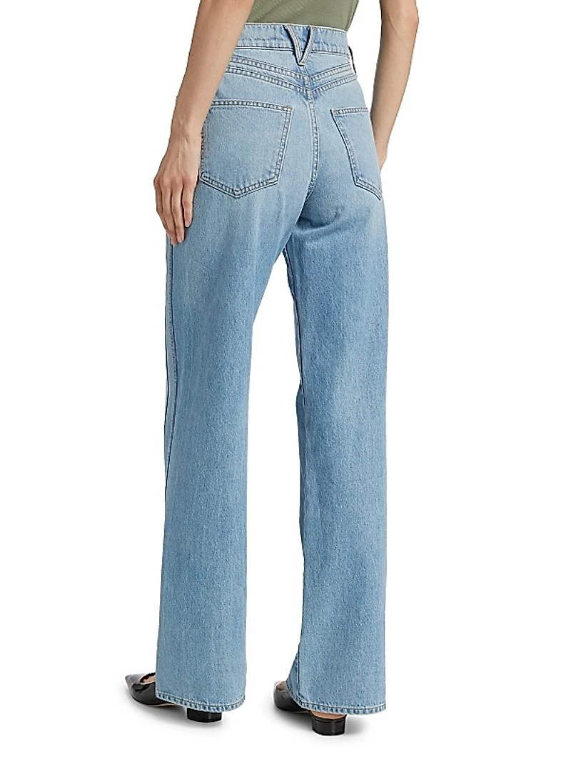 Taylor Double-Seam Wide-Leg Jeans