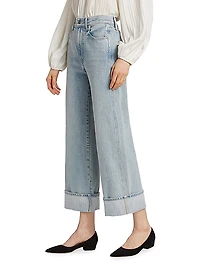 Taylor Wide-Leg Cuffed Jeans