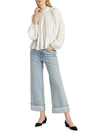 Taylor Wide-Leg Cuffed Jeans