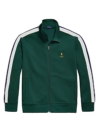 Colorblocked Knit Track Jacket