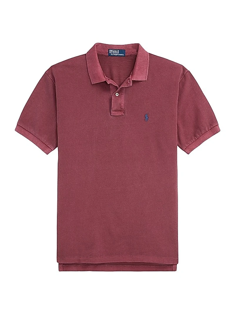 Weathered Mesh Polo Shirt