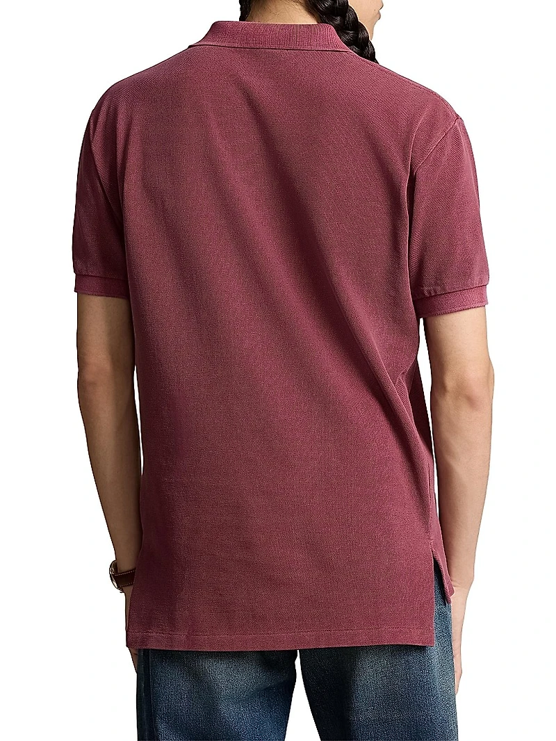 Weathered Mesh Polo Shirt