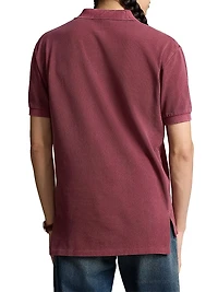 Weathered Mesh Polo Shirt