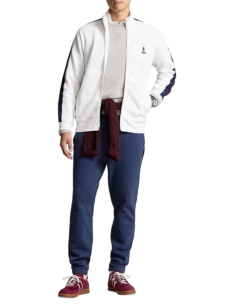 Colorblock Knit Track Jacket
