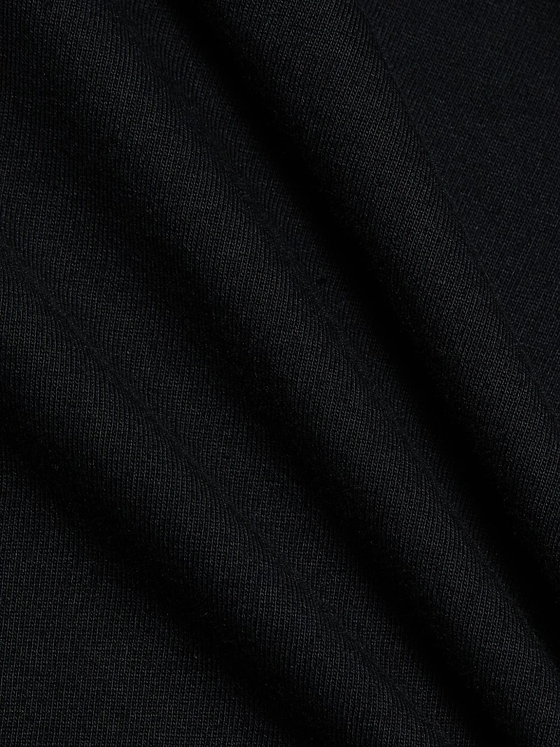 Cotton Long-Sleeve Polo Top