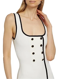 Keisha Contrast-Trim Minidress