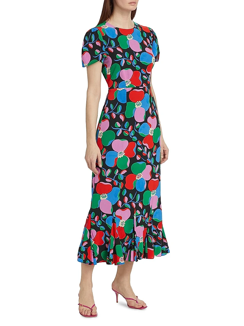 Lulani Geometric Floral Maxi Dress