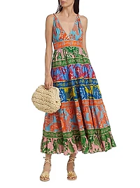 Lace Garden Mix Midi-Dress
