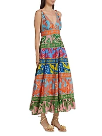 Lace Garden Mix Midi-Dress