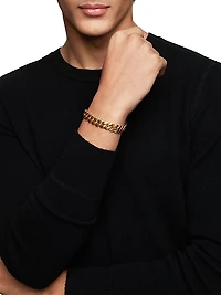 Curb Chain Bracelet in 18K Yellow Gold, 11.5MM