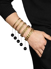 Curb Chain Bracelet in 18K Yellow Gold, 11.5MM