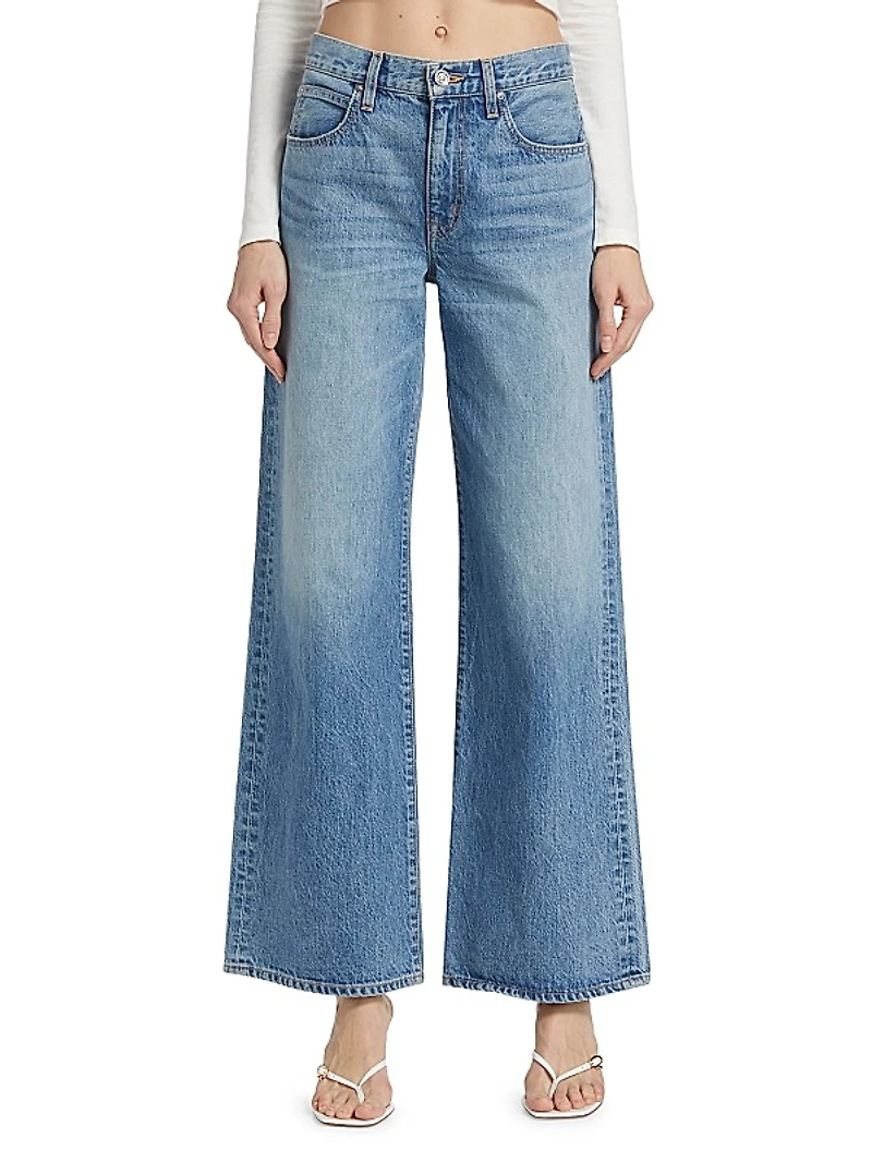 Selena Mid-Rise Wide-Leg Jeans