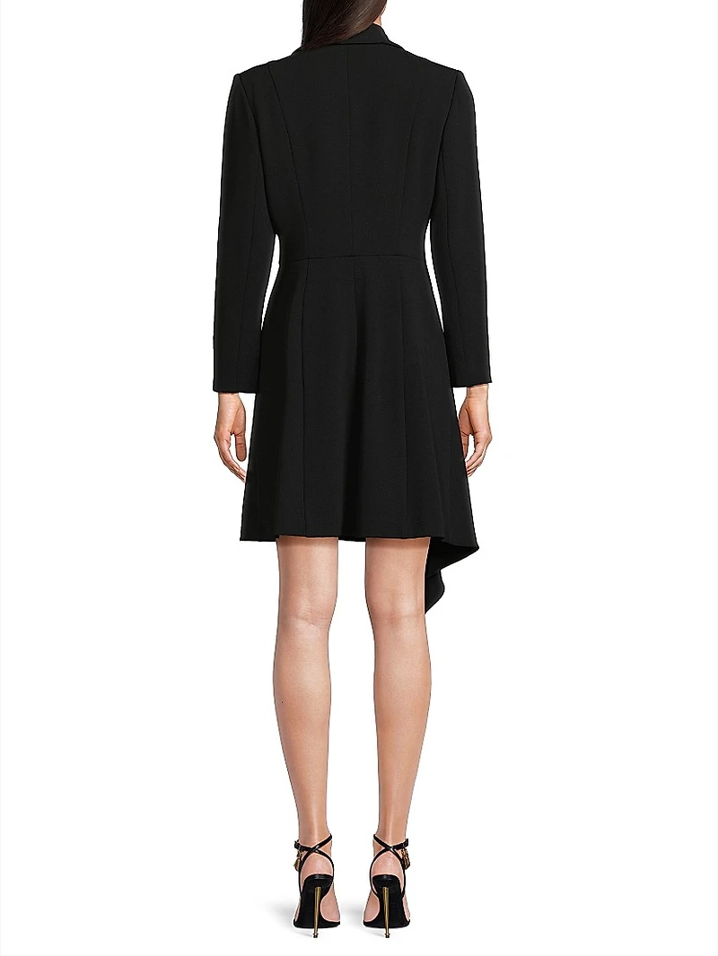 Beaded Stretch-Crêpe Blazer Minidress