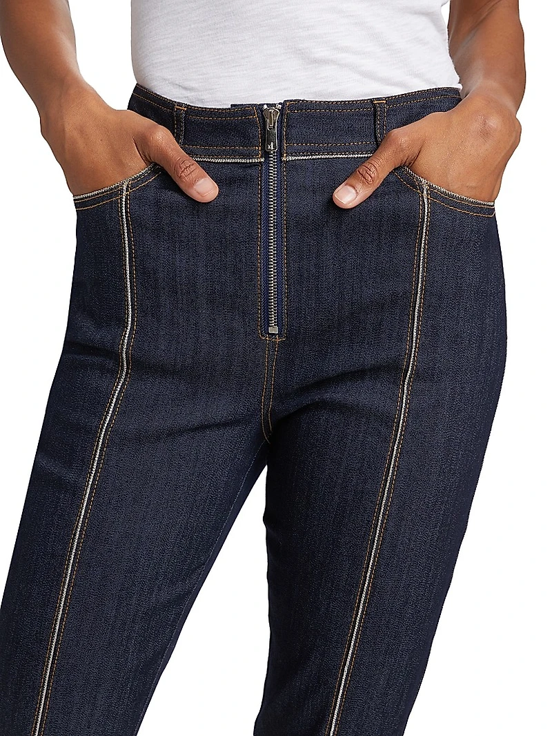 Santi Zipper Trim Jeans