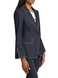 Danicka Zipper Trim Blazer
